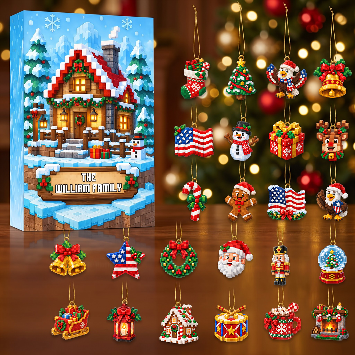 Our Family Chibi Advent Calendar 2026 - 24 Day Spirits Countdown, Acrylic Charms Blind Box - Gift For Family