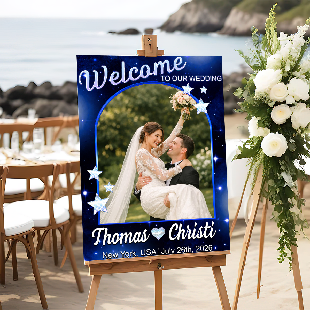 Welcome To Birthday Party Glitter Style - Custom Welcome Sign - Personalized Birthday Sign
