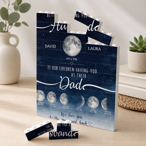 The Only Thing Better Custom Moon Phase by Date - Personalized Shaped Building Brick Blocks
