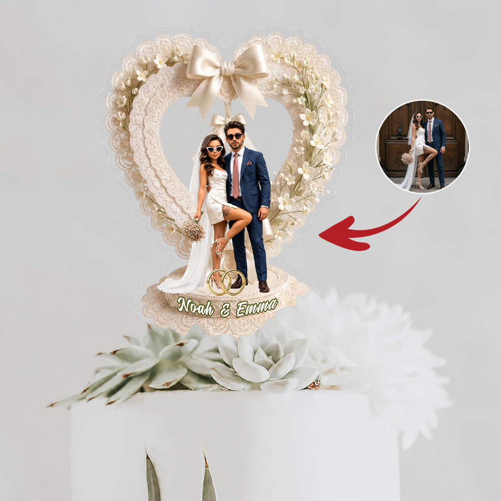 Custom Wedding Party Face Cupcake Toppers, Wedding Decorations