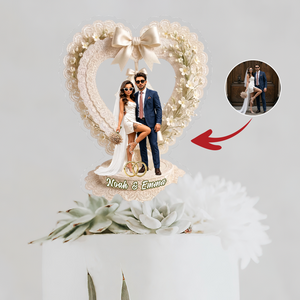 Custom Wedding Party Face Cupcake Toppers, Wedding Decorations