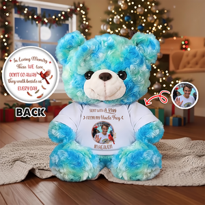 Sent With A Kiss From My Grandpa In Heaven - Memorial Personalized Teddy Bear