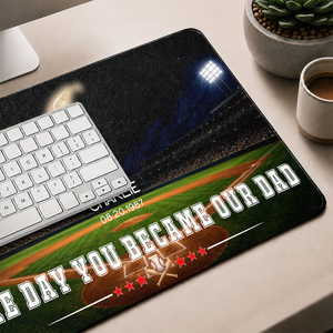 Dad Moon Phase - Personalized Leather Desk Mat