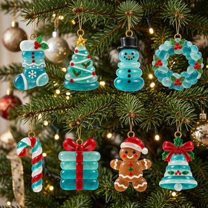 Sea Glass Advent Calendar 2026 - 24 Day Spirits Countdown, Acrylic Charms Blind Box - Gift For Family
