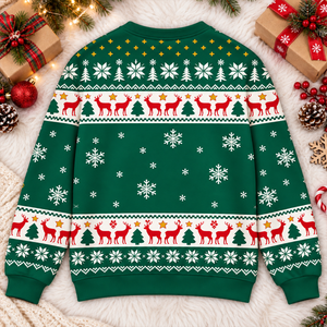 Meowy Catmas To Human Servant - Personalized 3D Sweatshirt - Christmas Gift For Cat Mom, Cat Dad