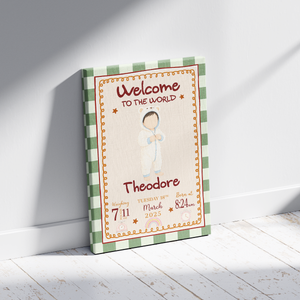 New Baby Personalised Decor Initial Name - Personalized Canvas