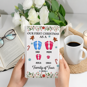 Our First Christmas - Personalized Ceramic Book Vase