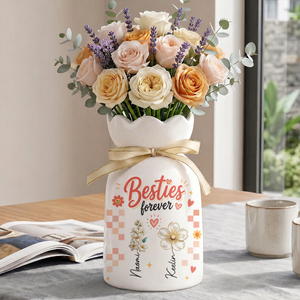 Birth Flowers Sisters From The Same Garden - Personalized Bloom Vase