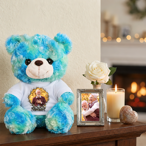 Mine Changed Forever Memorial Teddy Bear - Memorial Gift - Personalized Plush Bear