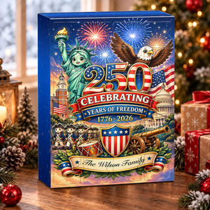 250 USA Chibi Advent Calendar 2026 - 24 Day Spirits Countdown, Acrylic Charms Blind Box - Gift For Family