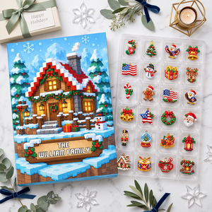 Our Family Chibi Advent Calendar 2026 - 24 Day Spirits Countdown, Acrylic Charms Blind Box - Gift For Family