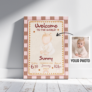 New Baby Personalised Decor Initial Name - Personalized Canvas