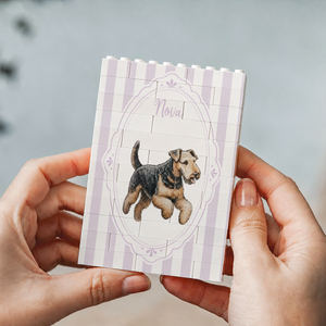 Custom Pet Portrait Watercolor Gift For Dog Lover, Cat Lover - Personalized Brick Block