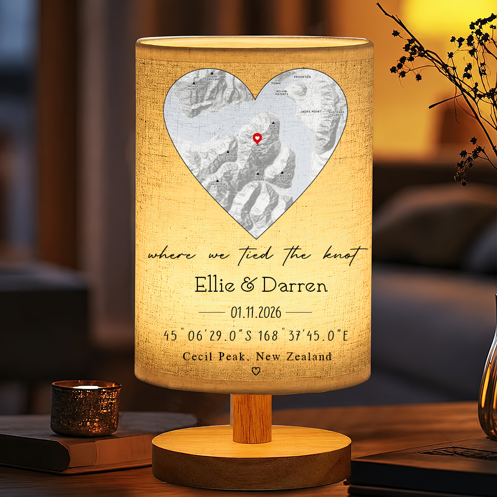 Anniversary Engagement First Date Couple Heart Minimalist Map - Personalized Crystal Candle Holder