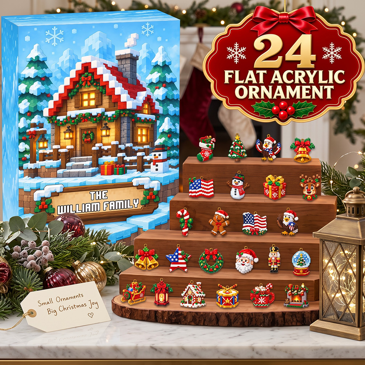 Our Family Chibi Advent Calendar 2026 - 24 Day Spirits Countdown, Acrylic Charms Blind Box - Gift For Family