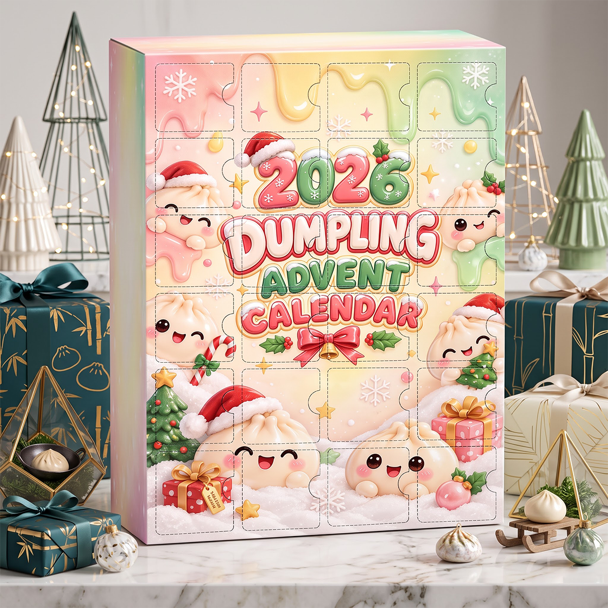 Sweet Little Dumpling This Season Advent Calendar 2026 - 24 Day Spirits Countdown, Acrylic Charms Blind Box - Gift For Family