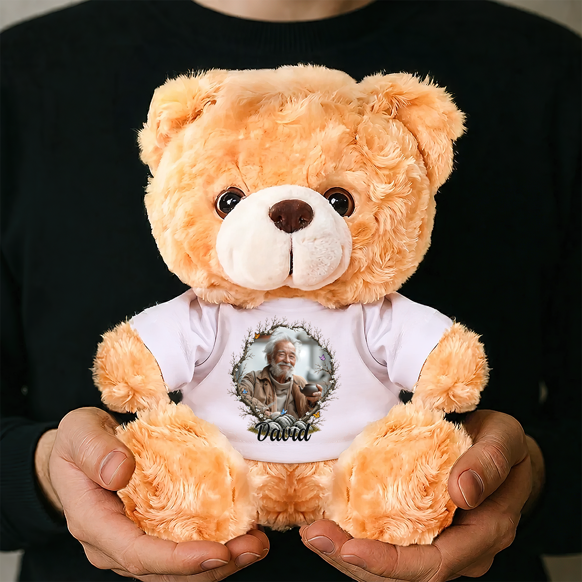 Mine Changed Forever Memorial Teddy Bear - Memorial Gift - Personalized Plush Bear