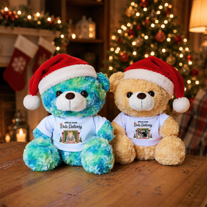 Checked Twice Nice Merry Christmas - Teddy Bear With Personalized Photo Shirt
