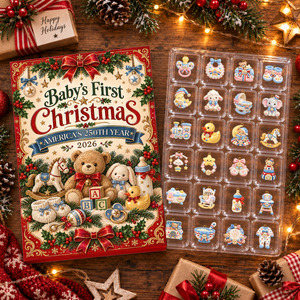 Baby's First Christmas Advent Calendar 2026 - 24 Day Spirits Countdown, Acrylic Charms Blind Box - Gift For Family
