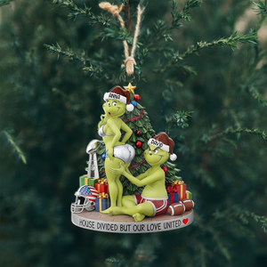 House Divided Football Ornament - Personalized Christmas Gifts For Couple