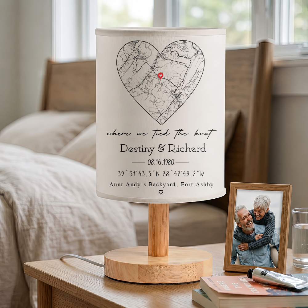 Anniversary Engagement First Date Couple Heart Minimalist Map - Personalized Crystal Candle Holder