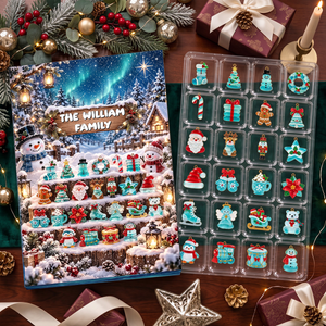 Sea Glass Advent Calendar 2026 - 24 Day Spirits Countdown, Acrylic Charms Blind Box - Gift For Family