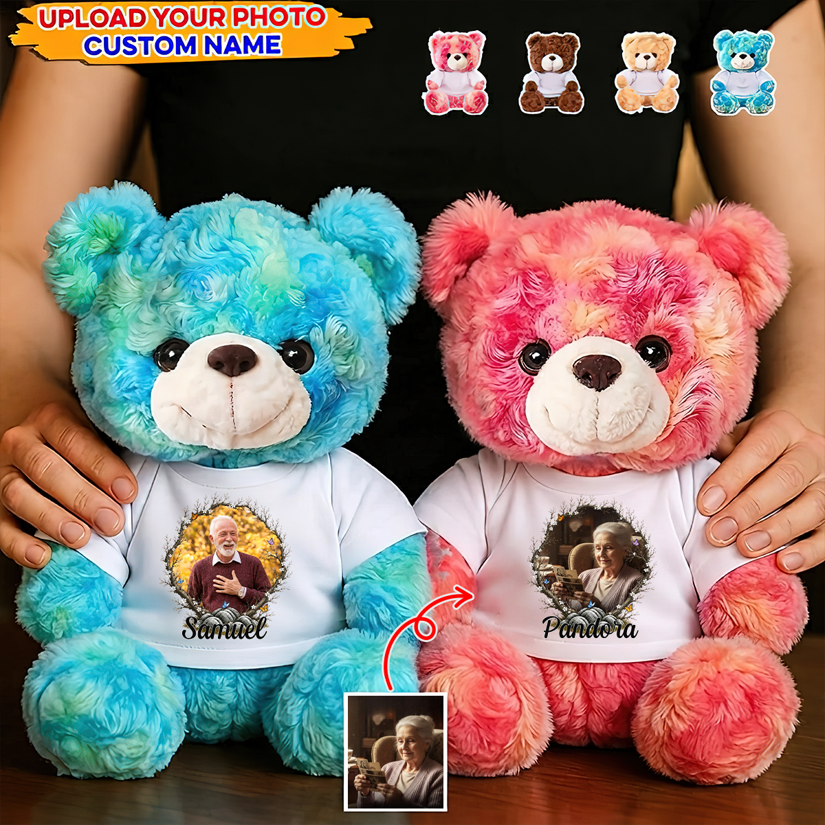 Mine Changed Forever Memorial Teddy Bear - Memorial Gift - Personalized Plush Bear