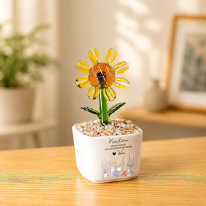 Never Forget The Difference You Make - Personalized Mini Glass Flower Pot