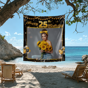 Bubble Happy Birthday Party Backdrop - First Birthday Party - Personalized Custom Birthday Party Backdrop