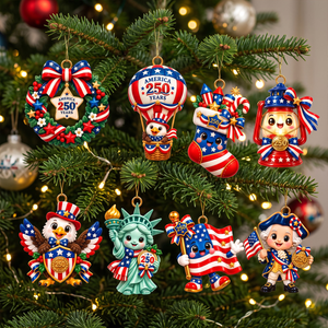 250 USA Chibi Advent Calendar 2026 - 24 Day Spirits Countdown, Acrylic Charms Blind Box - Gift For Family