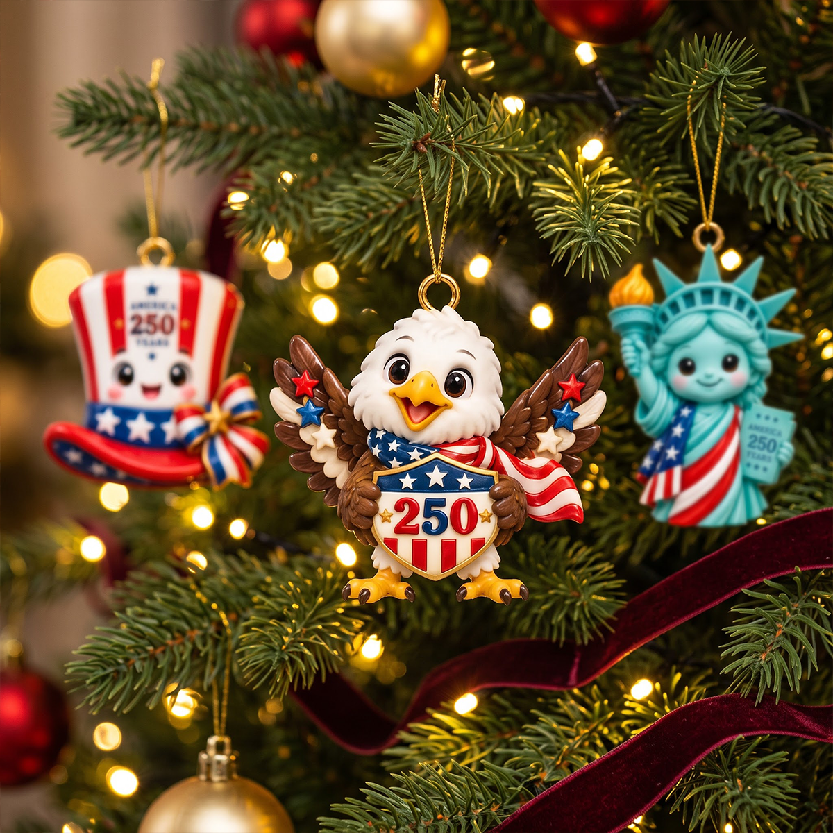 250 USA Chibi Advent Calendar 2026 - 24 Day Spirits Countdown, Acrylic Charms Blind Box - Gift For Family