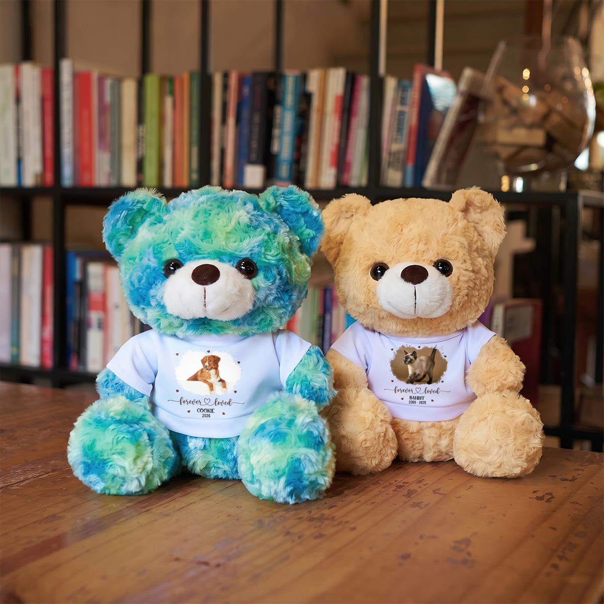 Forever Loved Pet Loss Teddy Bear - Dog Memorial Gift - Personalized Plush Bear