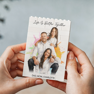 Custom Photo Daddy Dream Team - Personalized Shaped Building Brick Blocks