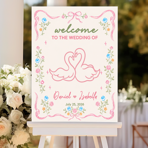 Welcome to Our Wedding Sign - Custom Name and Date Wedding Welcome Sign