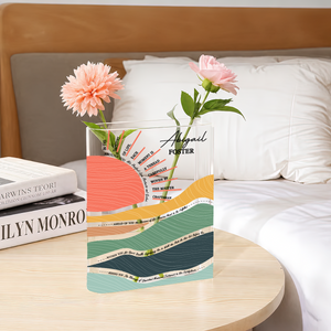 Christian Graduation - Personalized Journal Clear Acrylic Book Vase for Flowers, Transparent Flower Vase for Home Decor