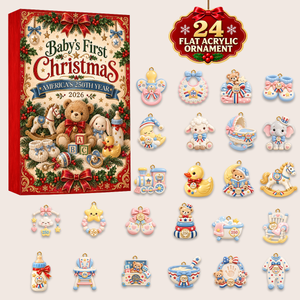 Baby's First Christmas Advent Calendar 2026 - 24 Day Spirits Countdown, Acrylic Charms Blind Box - Gift For Family