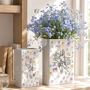 3D Effect Book Lovers - Personalized Ceramic Book Vase