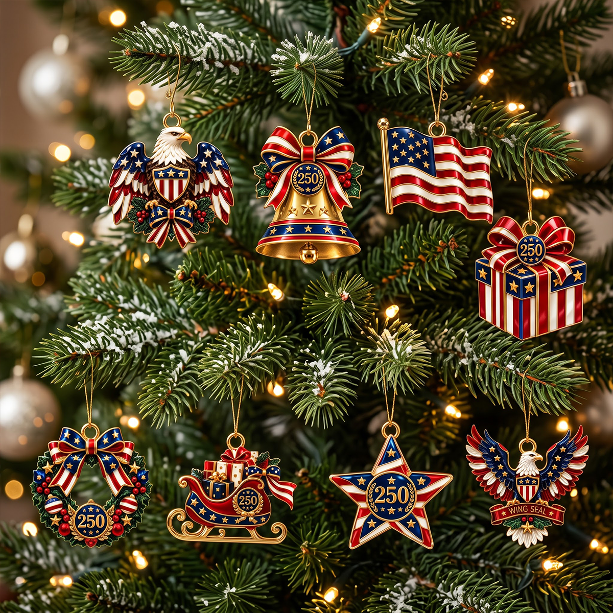 250 USA Advent Calendar 2026 - 24 Day Spirits Countdown, Acrylic Charms Blind Box - Gift For Family