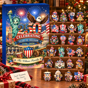 250 USA Chibi Advent Calendar 2026 - 24 Day Spirits Countdown, Acrylic Charms Blind Box - Gift For Family