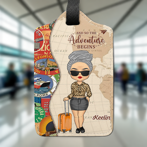 And So The Adventure Begins - Personalized Luggage Tag - Gift For Travel Lovers