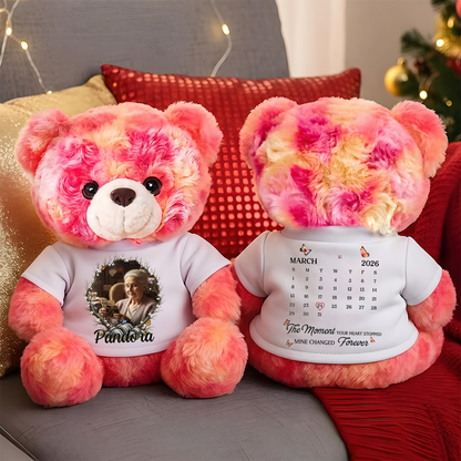Mine Changed Forever Memorial Teddy Bear - Memorial Gift - Personalized Plush Bear