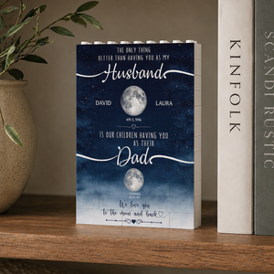 The Only Thing Better Custom Moon Phase by Date - Personalized Shaped Building Brick Blocks