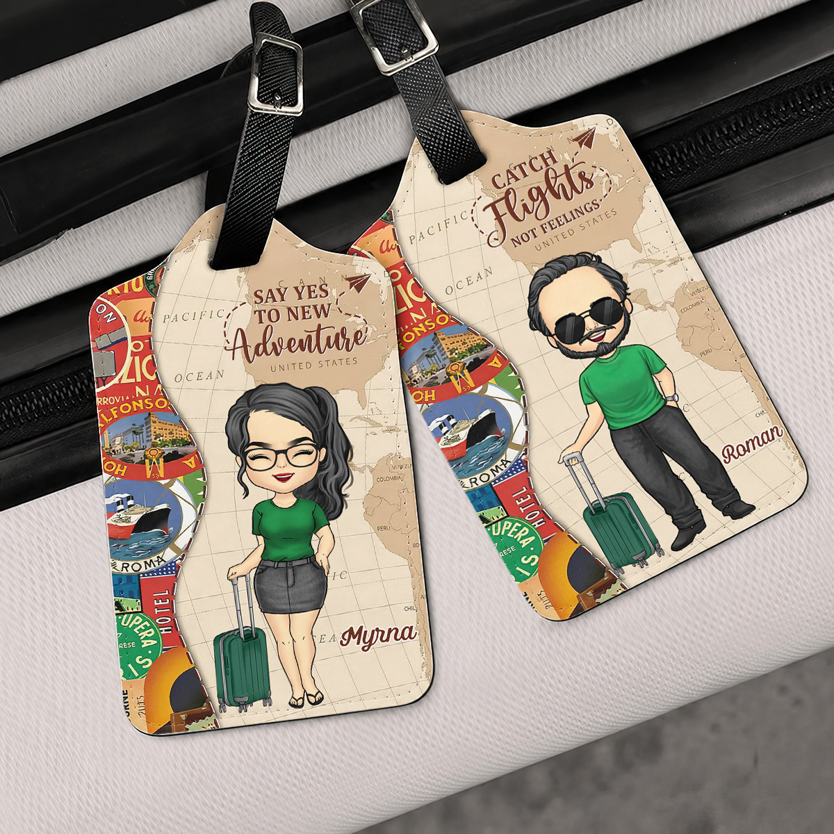 And So The Adventure Begins - Personalized Luggage Tag - Gift For Travel Lovers