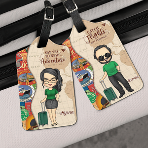 And So The Adventure Begins - Personalized Luggage Tag - Gift For Travel Lovers