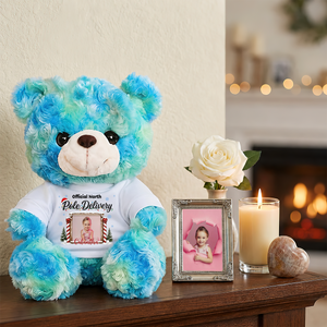 Checked Twice Nice Merry Christmas - Teddy Bear With Personalized Photo Shirt