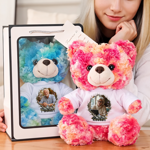 Mine Changed Forever Memorial Teddy Bear - Memorial Gift - Personalized Plush Bear