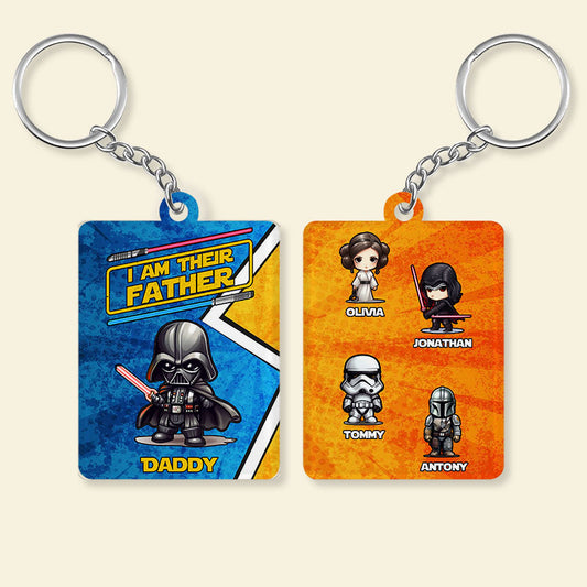Personalized Key Chain - I Am Their Father - Personalized Keyring Gift For Dad, Father's Day, Birthday, Anniversary