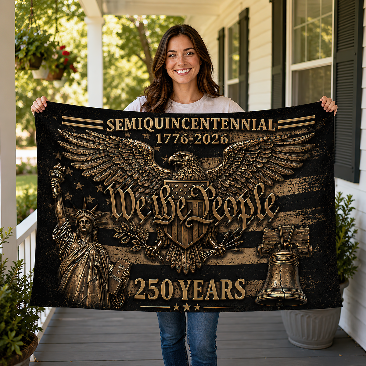 250 We The People United States House Flag Patriotic