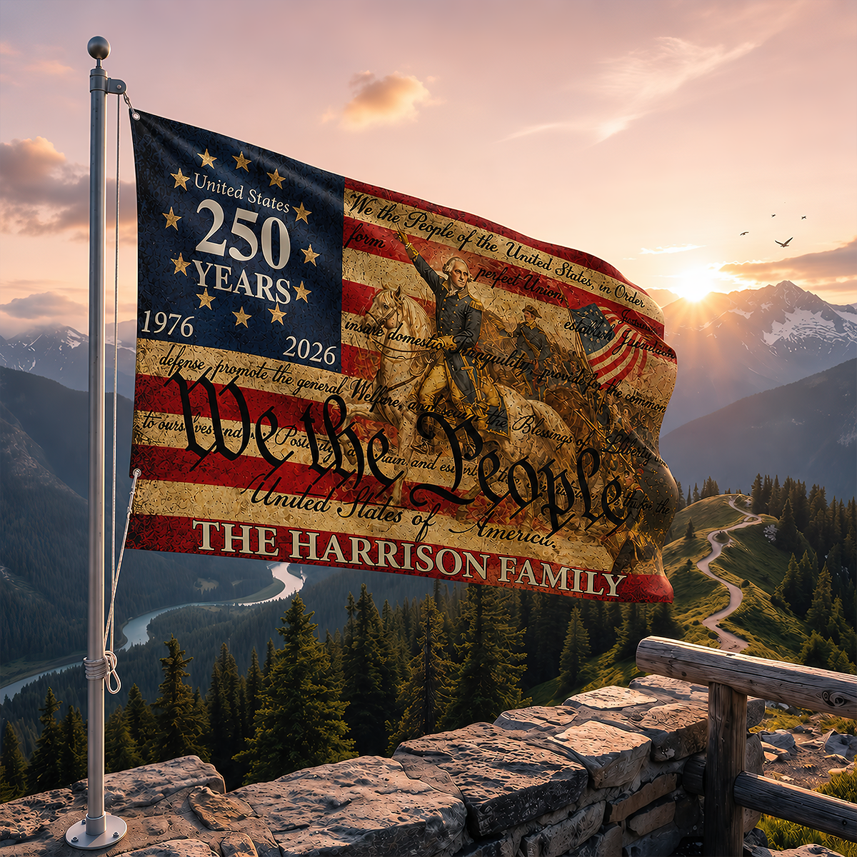 We The People - House Flag United States 250 Years