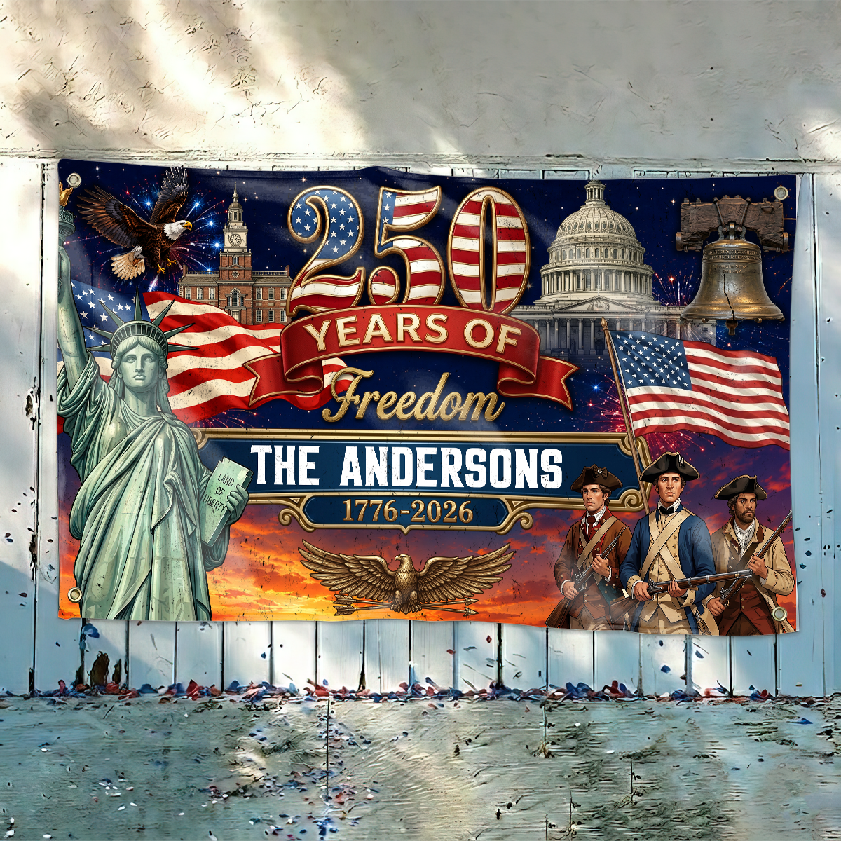 250 Years Of America Freedom - Personalized Banner